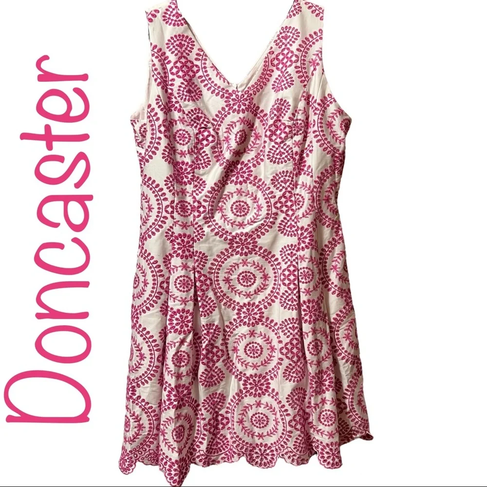 BNWT Pink Embroidered Doncaster Dress - Picture 1 of 7